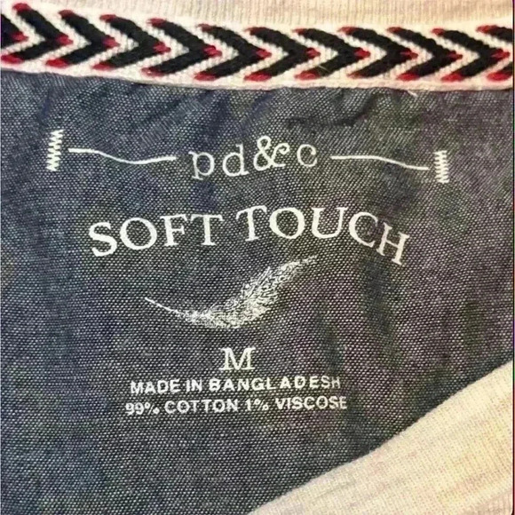 PD&C Men's Gray Fish Print Crew Neck Short Sleeve Medium - Picture 4 of 7